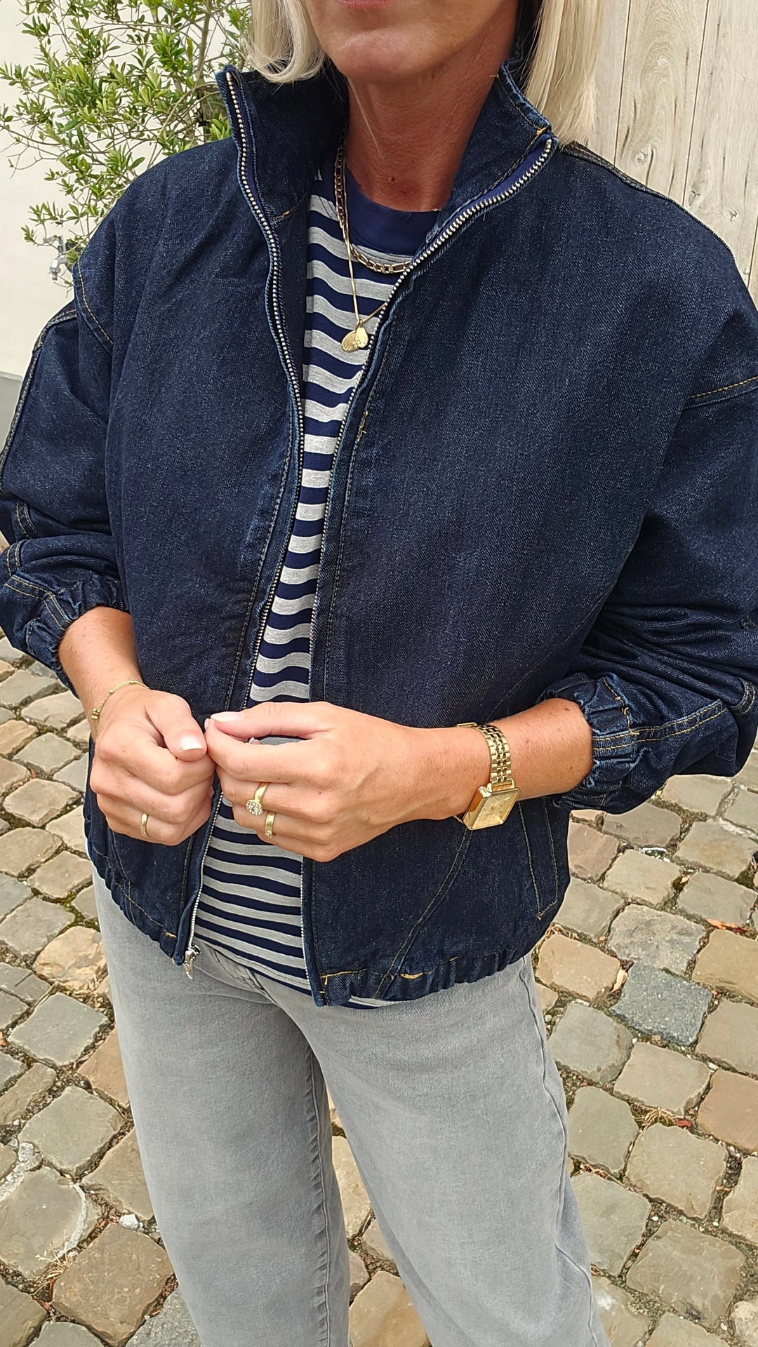 LOU striped longsleeve navy &amp; grey