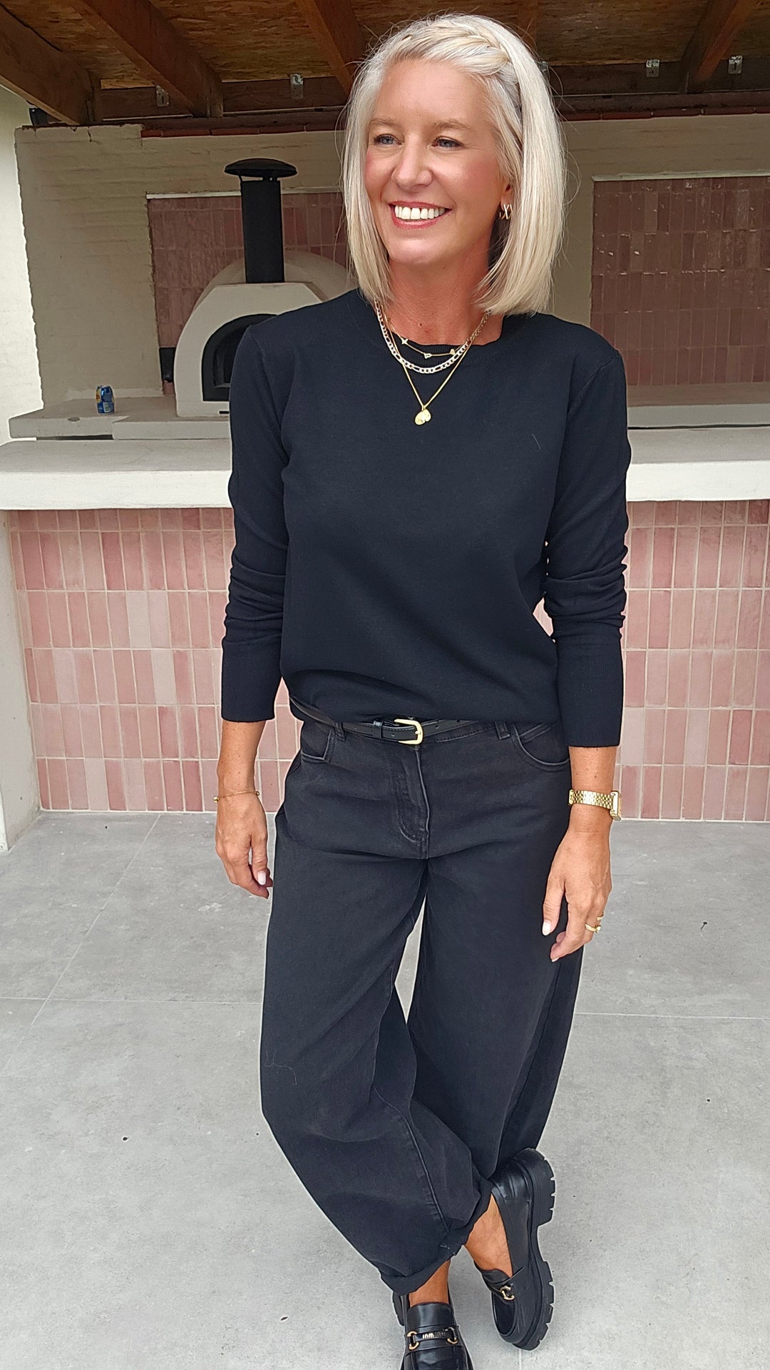 CELESTE basic knit black