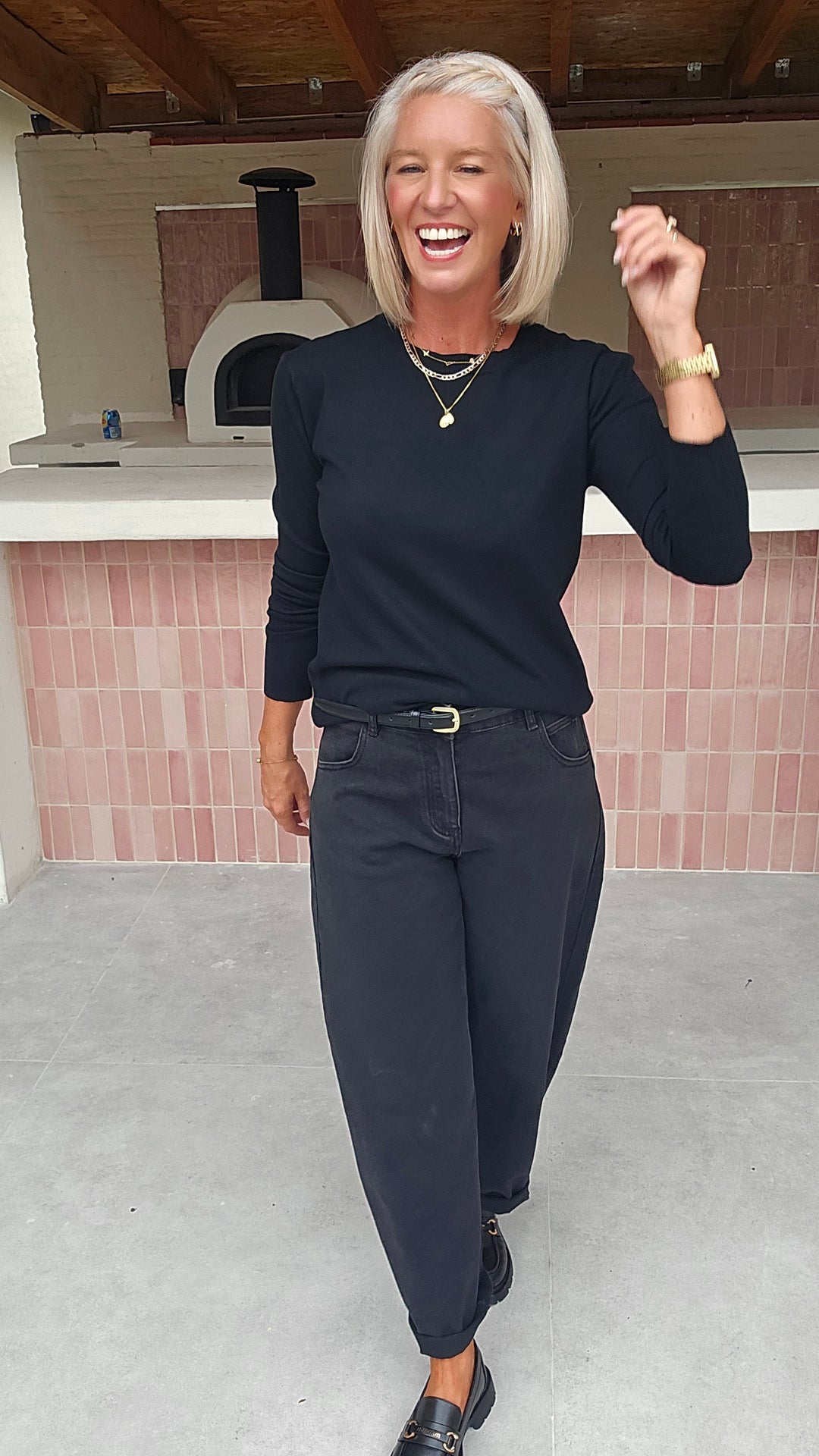 CELESTE basic knit black