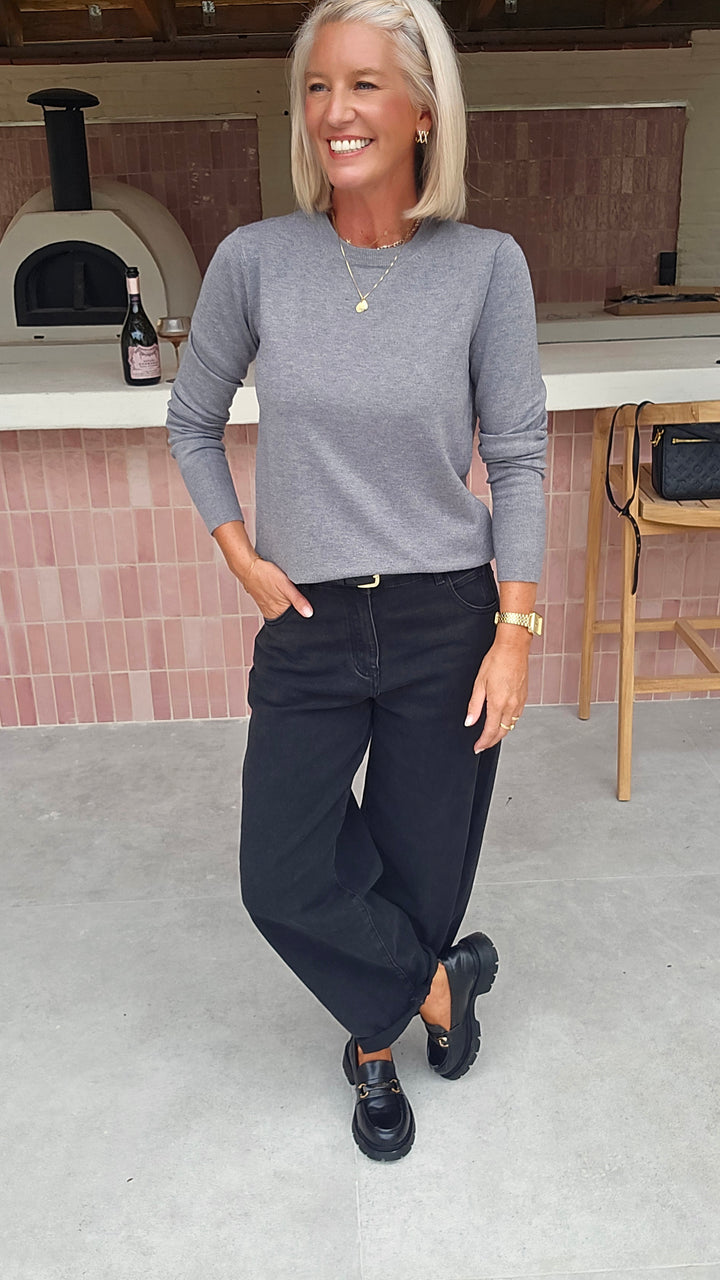 CELESTE basic knit grey