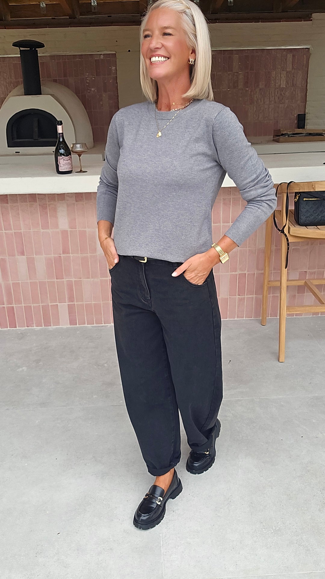 CELESTE basic knit grey