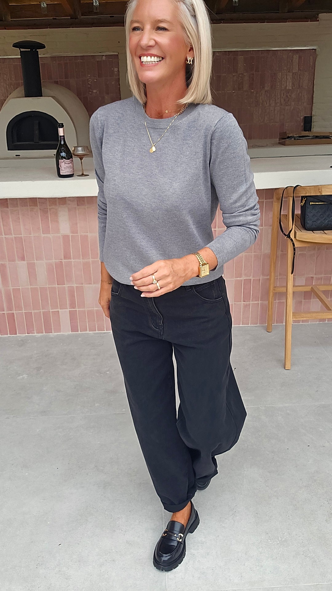 CELESTE basic knit grey