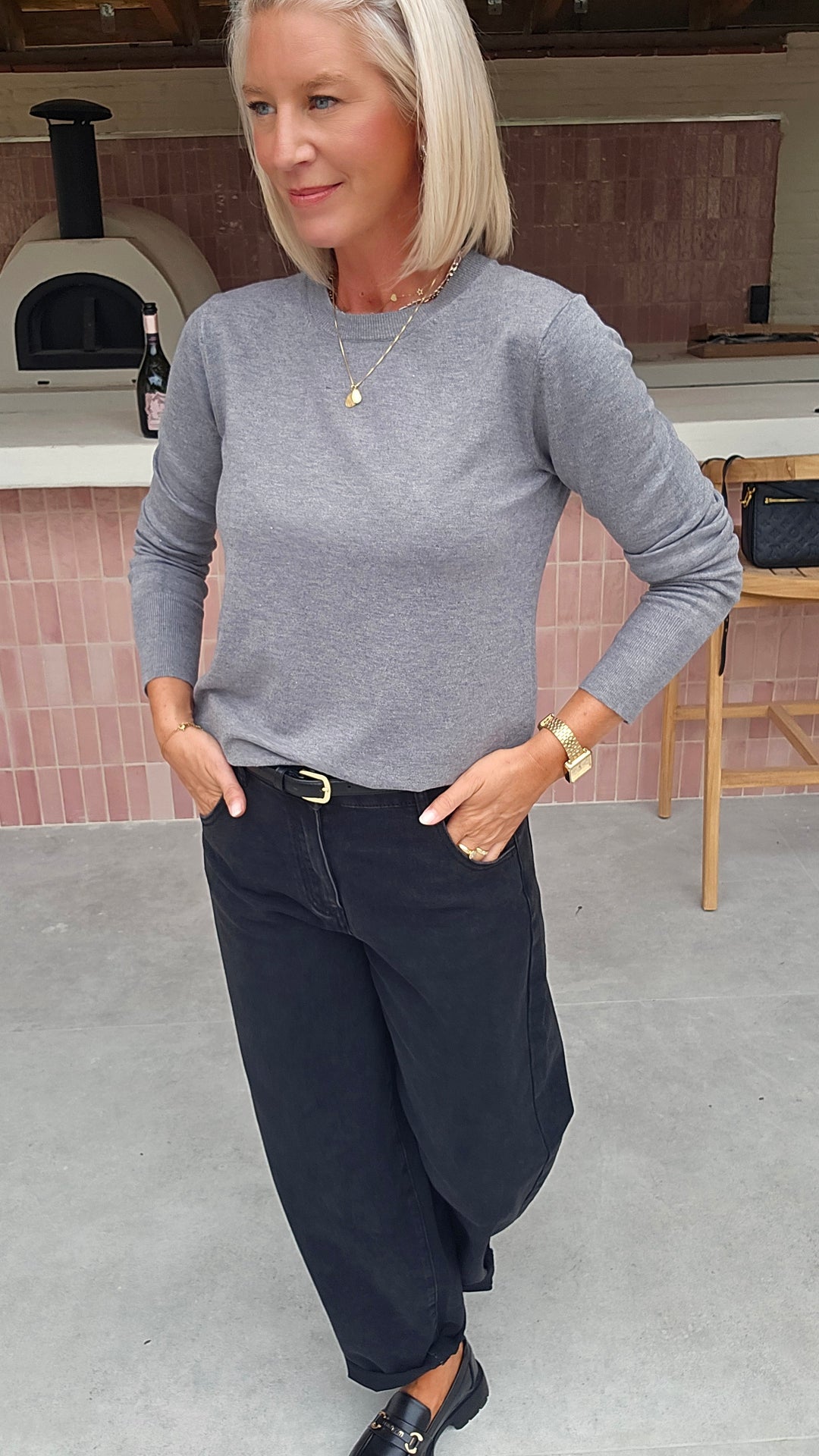 CELESTE basic knit grey