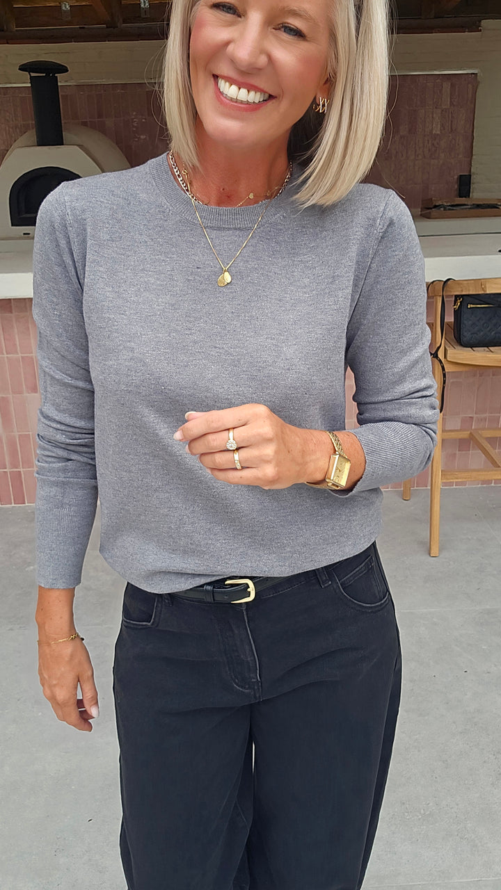 CELESTE basic knit grey
