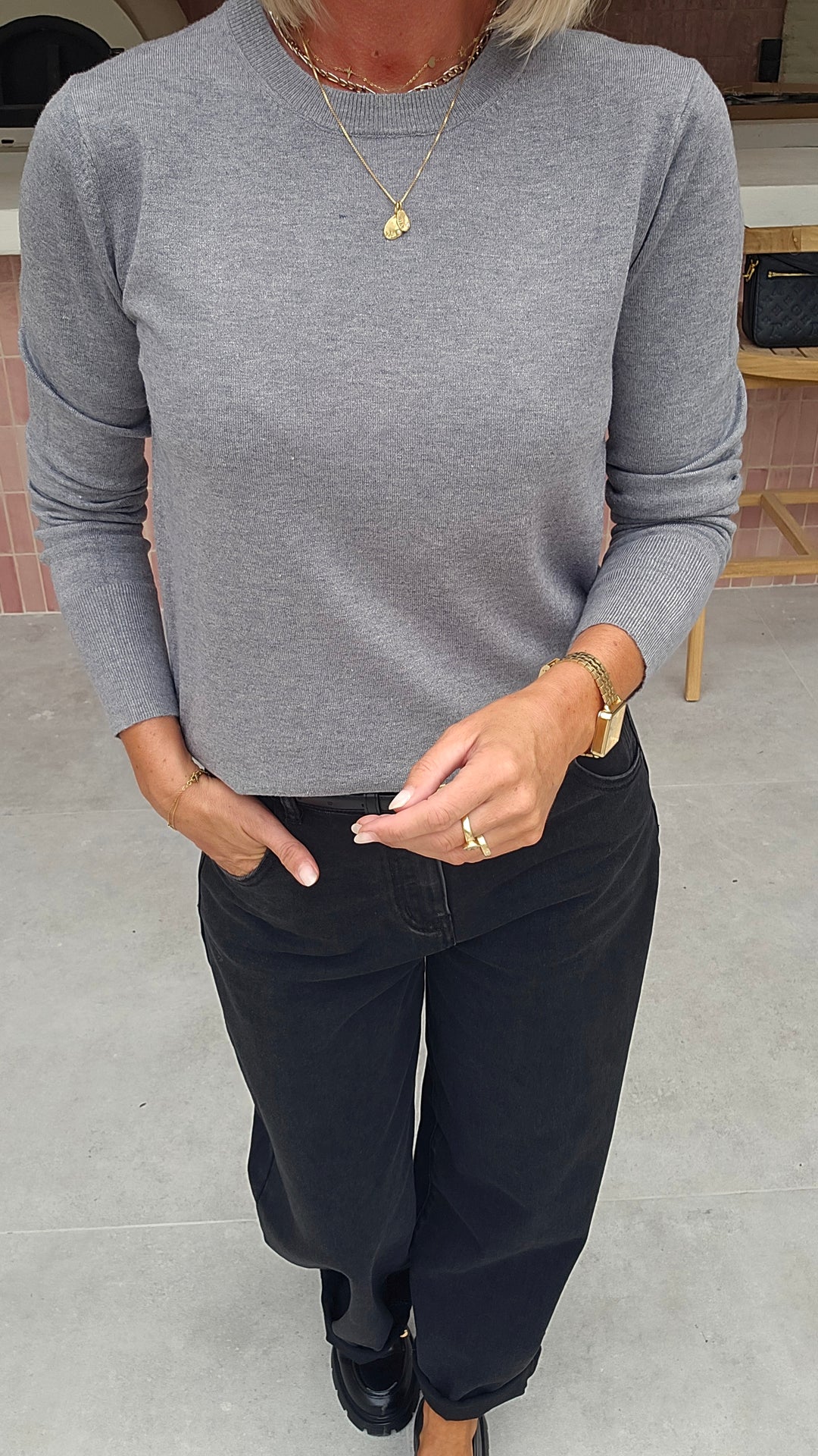 CELESTE basic knit grey