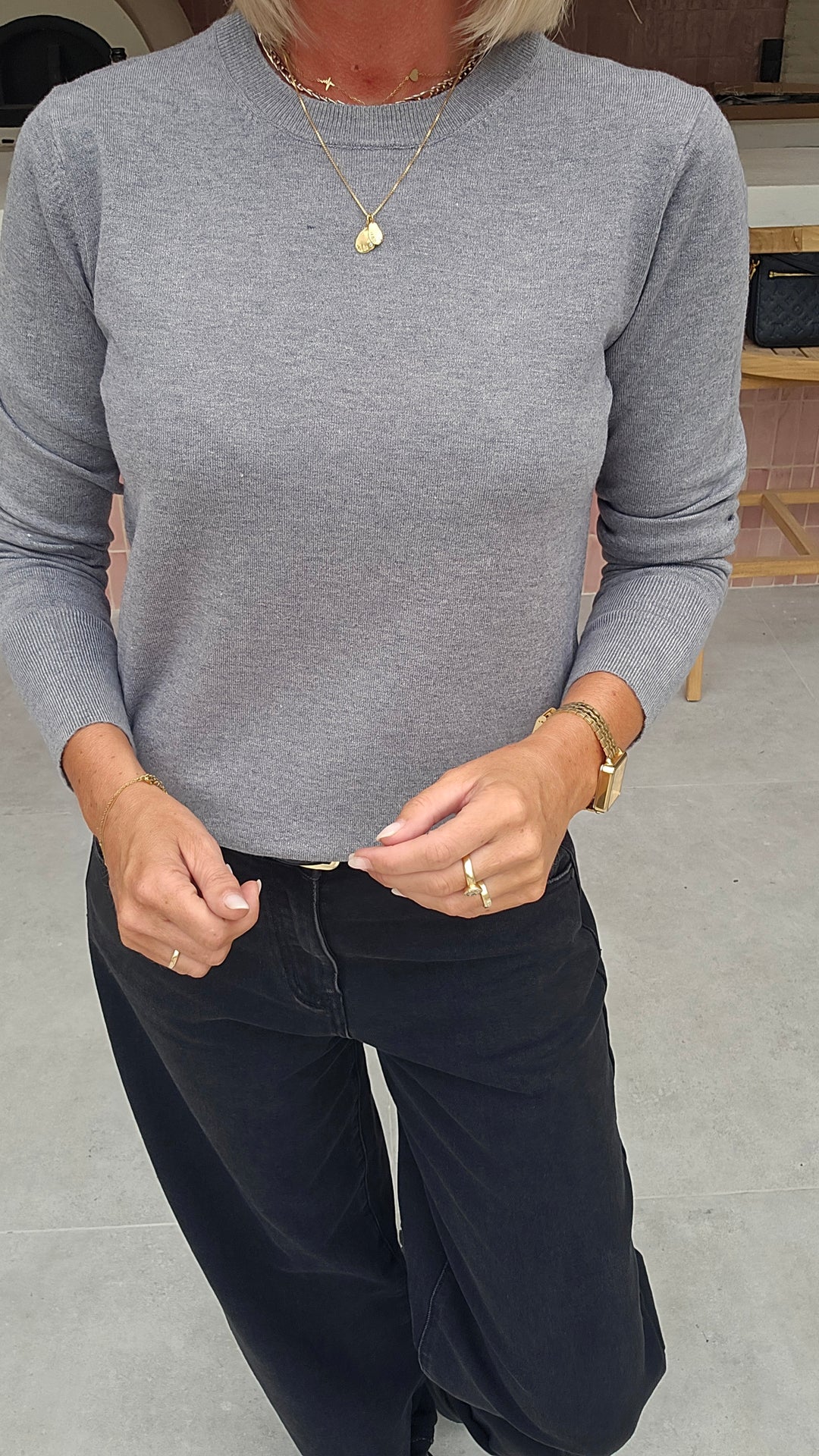 CELESTE basic knit grey