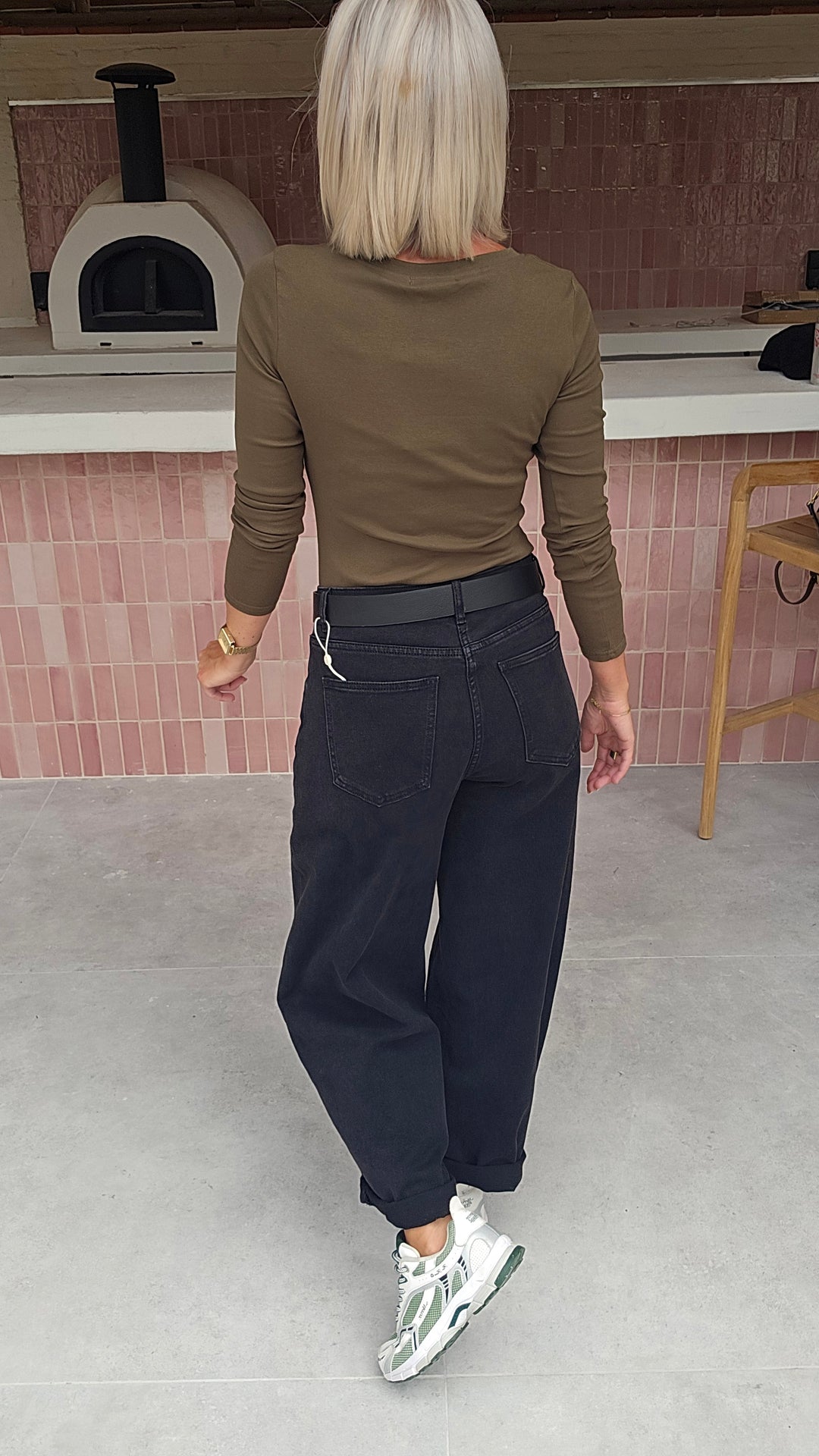 ÉLISE v-neck longsleeve khaki