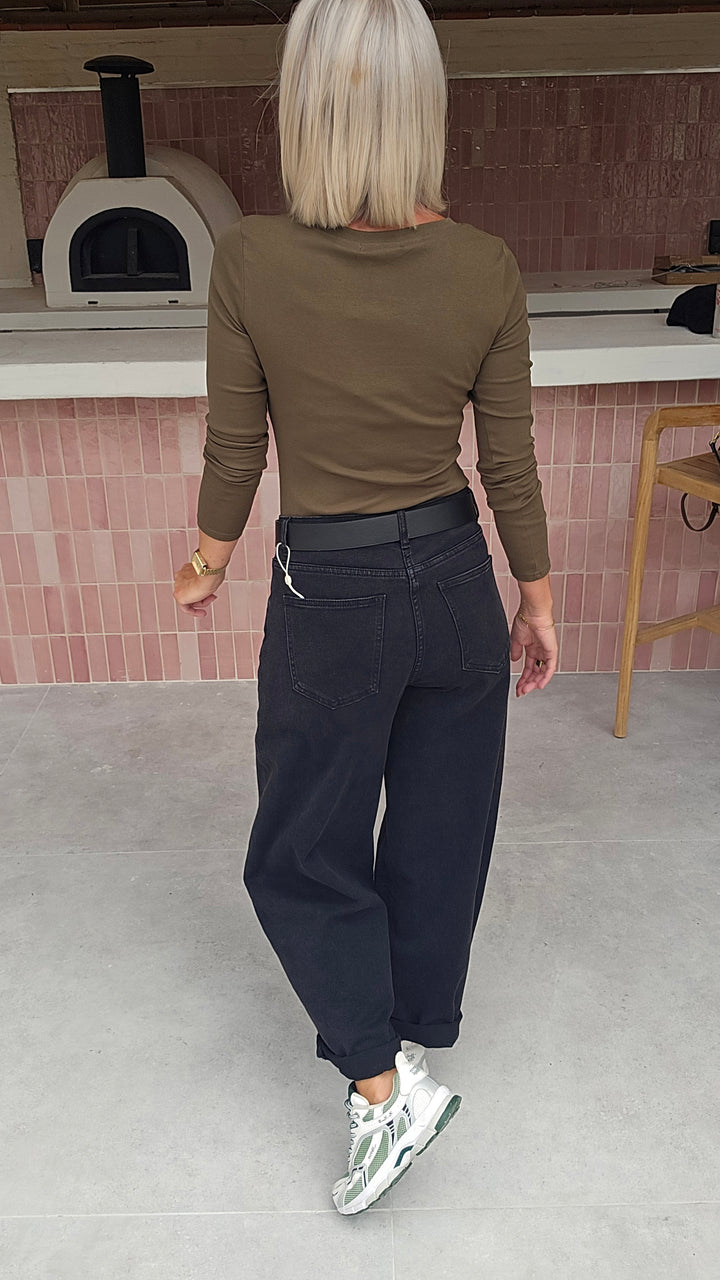 ÉLISE v-neck longsleeve khaki