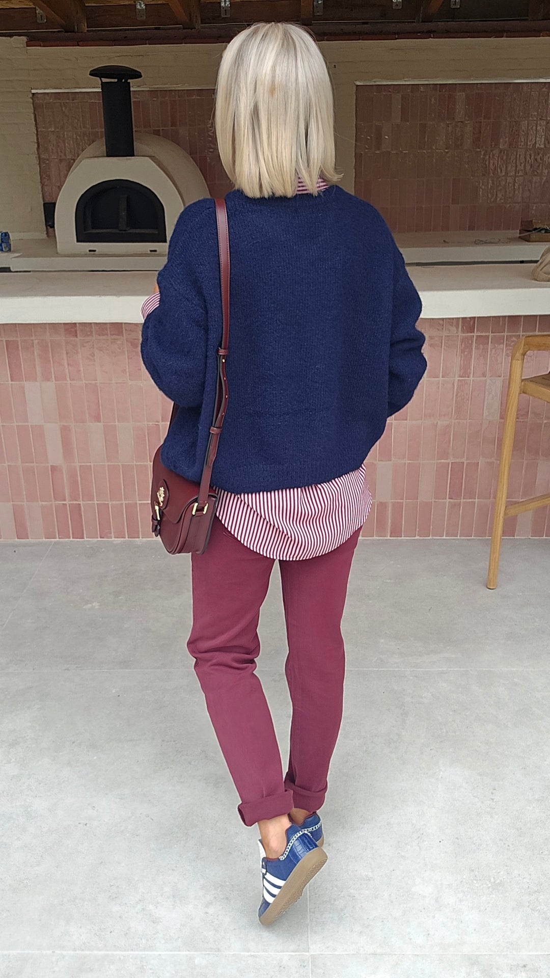 ADÈLE mom jeans burgundy