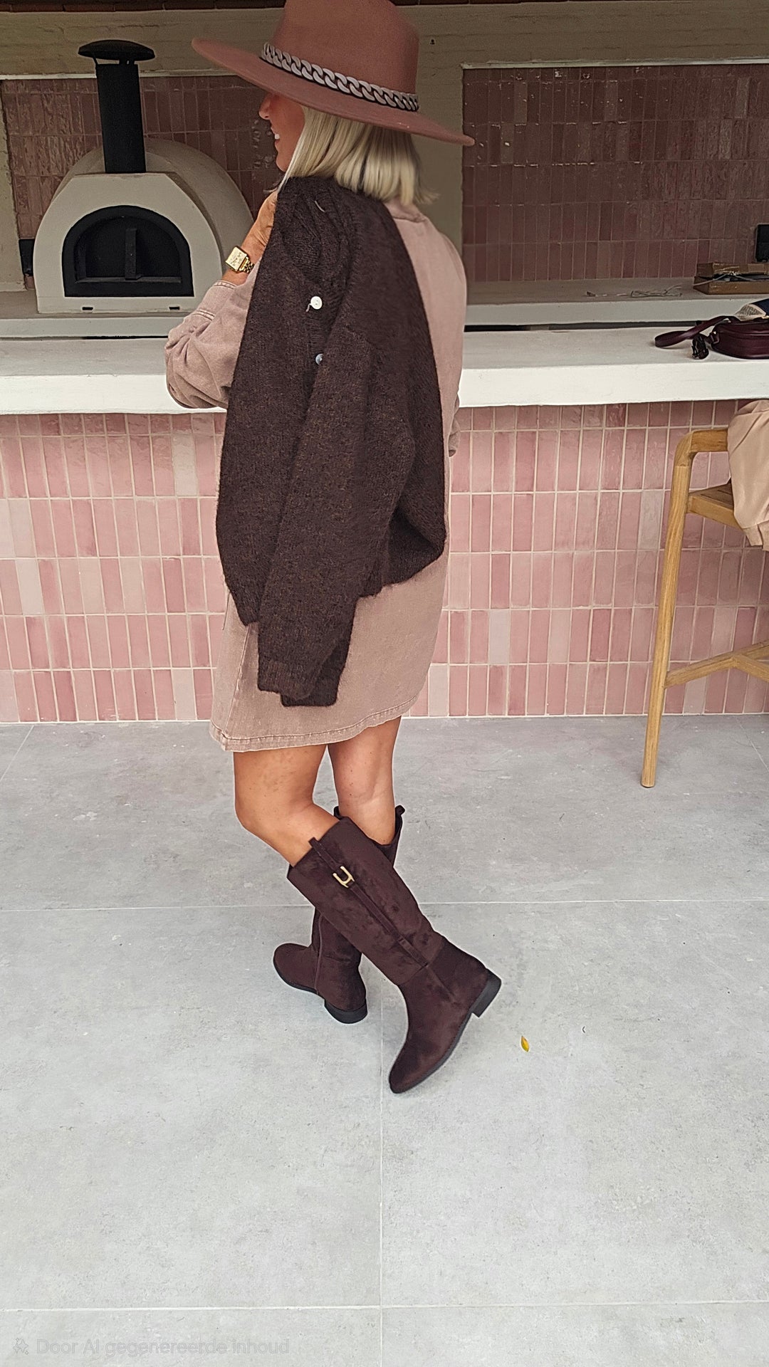 THE PERFECT JEANS dress taupe