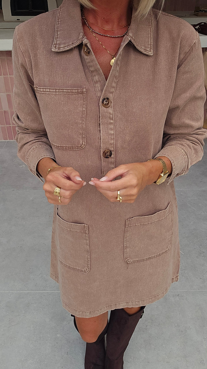 THE PERFECT JEANS dress taupe