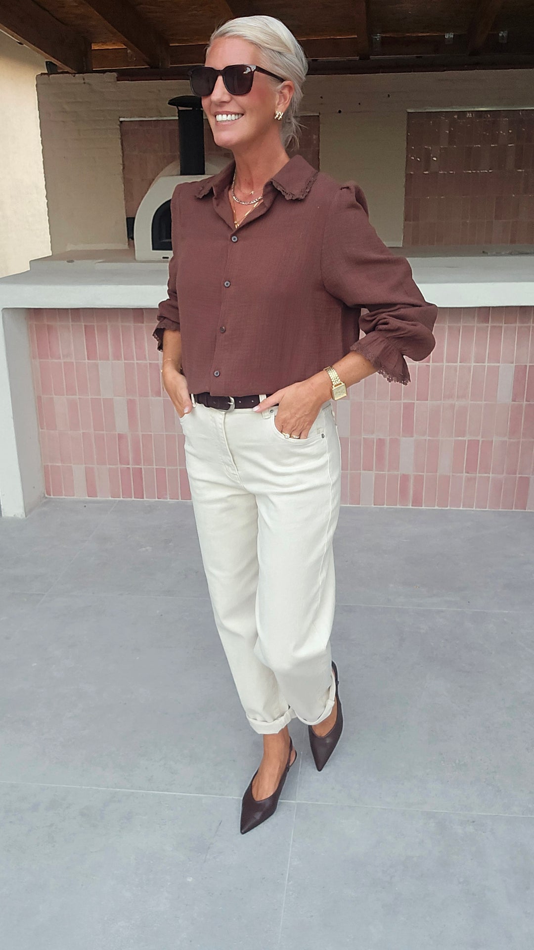 MANON blouse chocolat