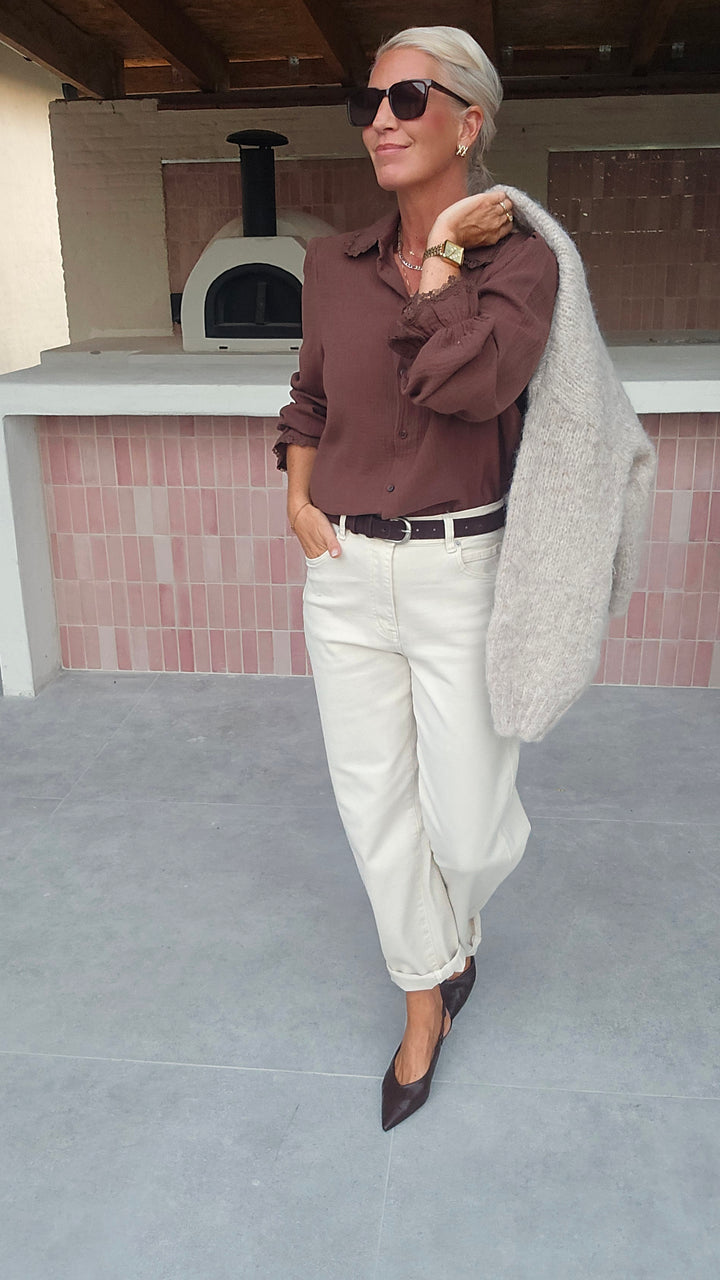 MANON blouse chocolat