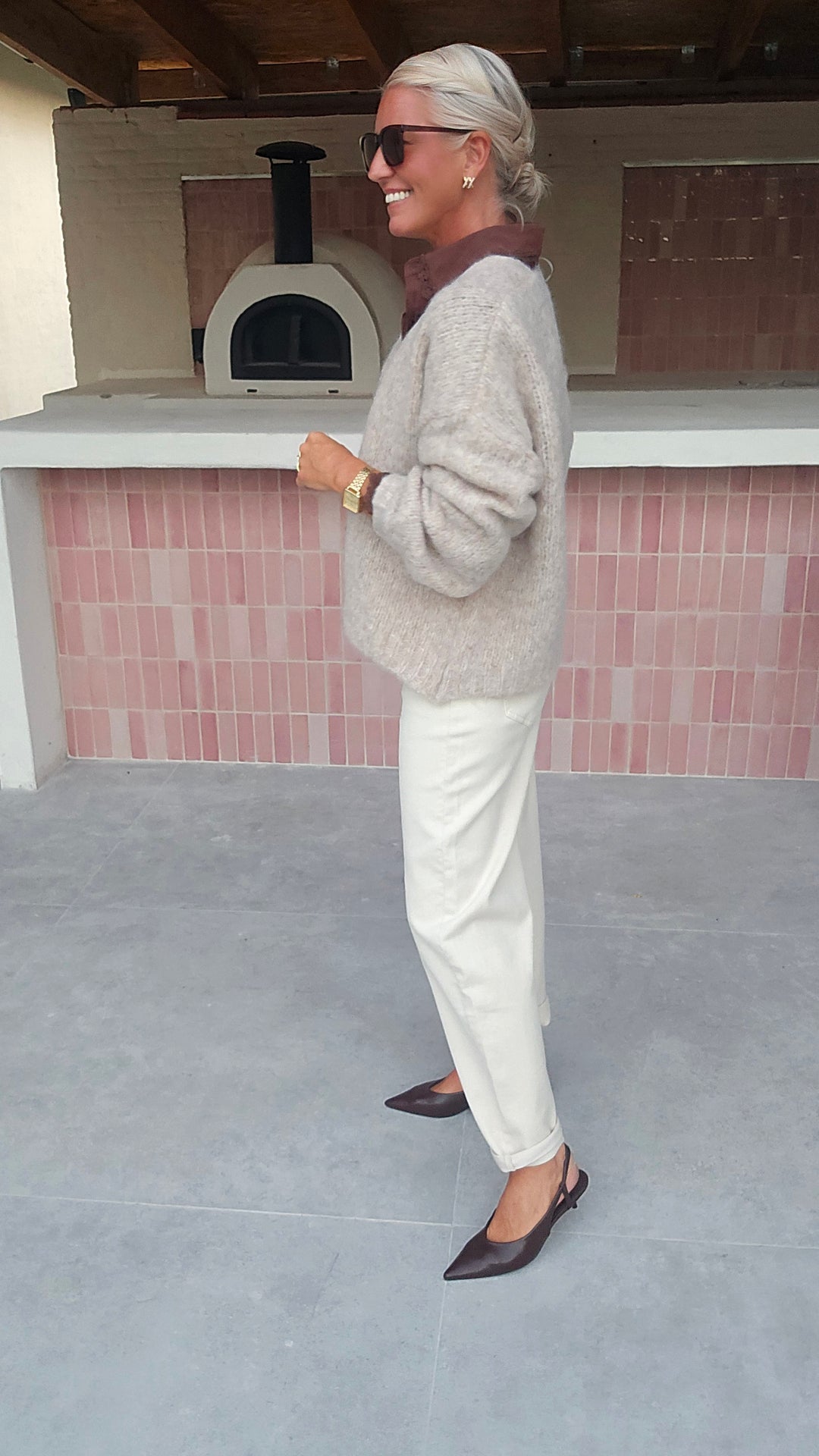 BERTILLE cardigan soft taupe