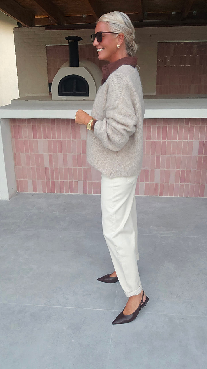 BERTILLE cardigan soft taupe