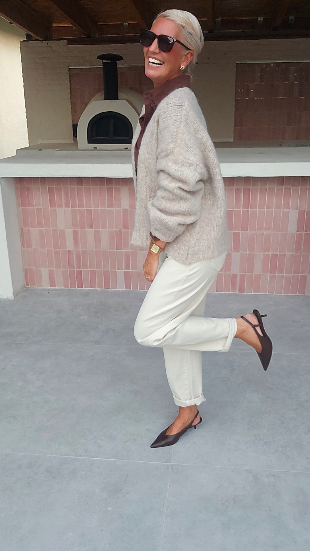 BERTILLE cardigan soft taupe
