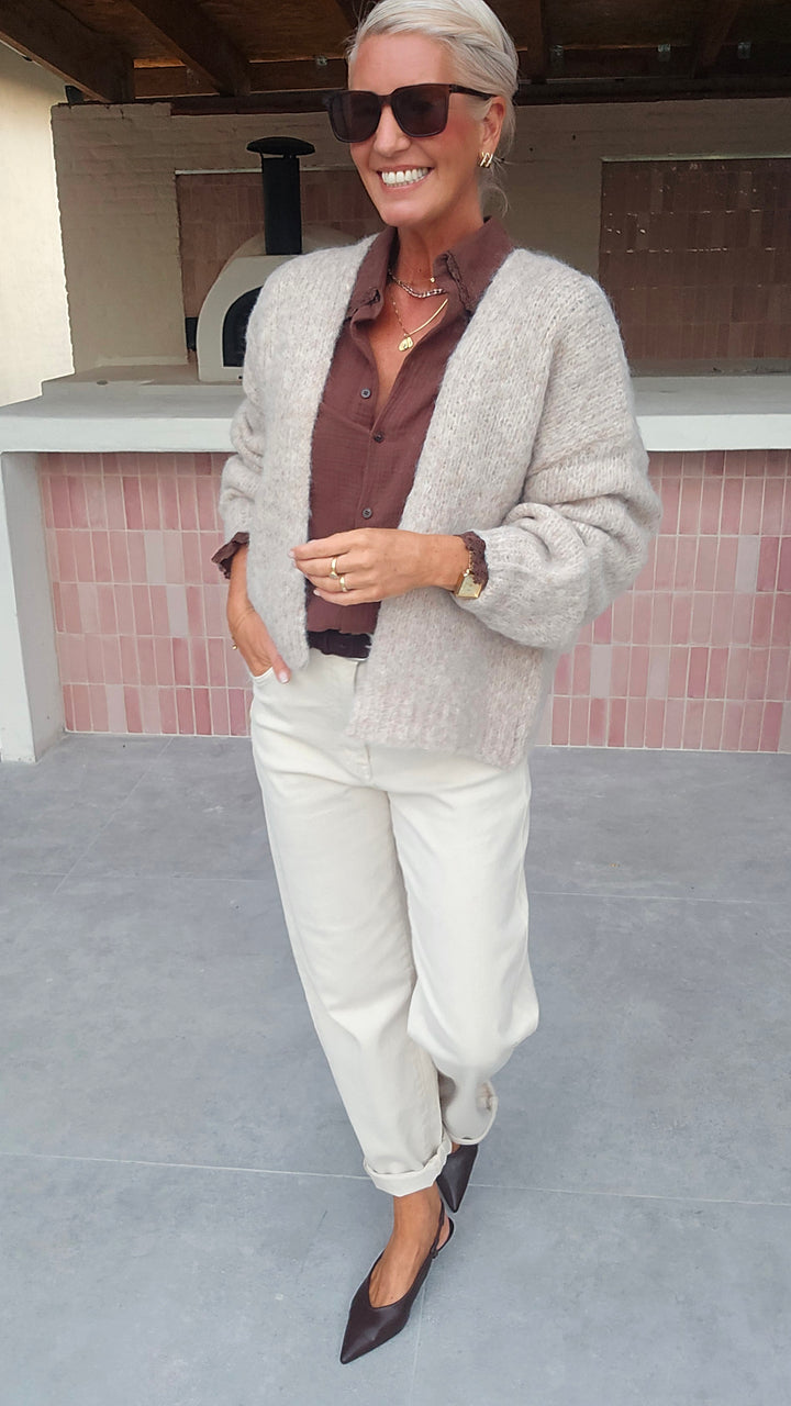 BERTILLE cardigan soft taupe