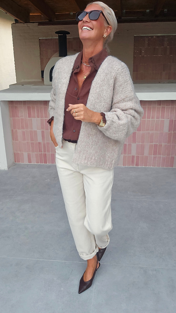 BERTILLE cardigan soft taupe