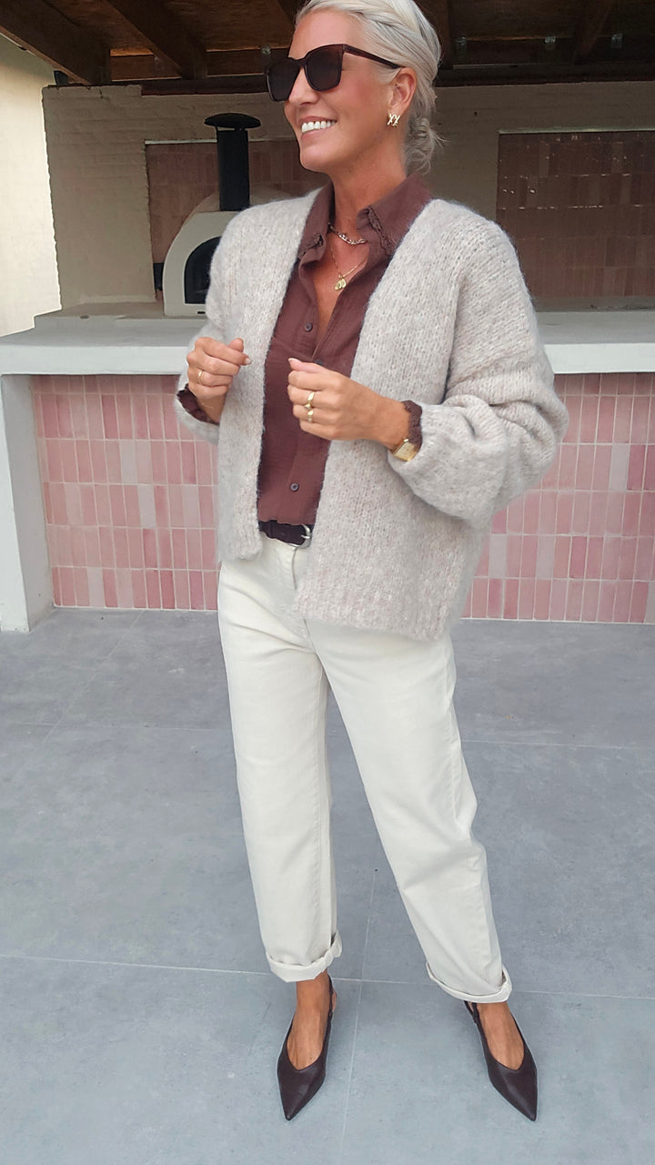 BERTILLE cardigan soft taupe