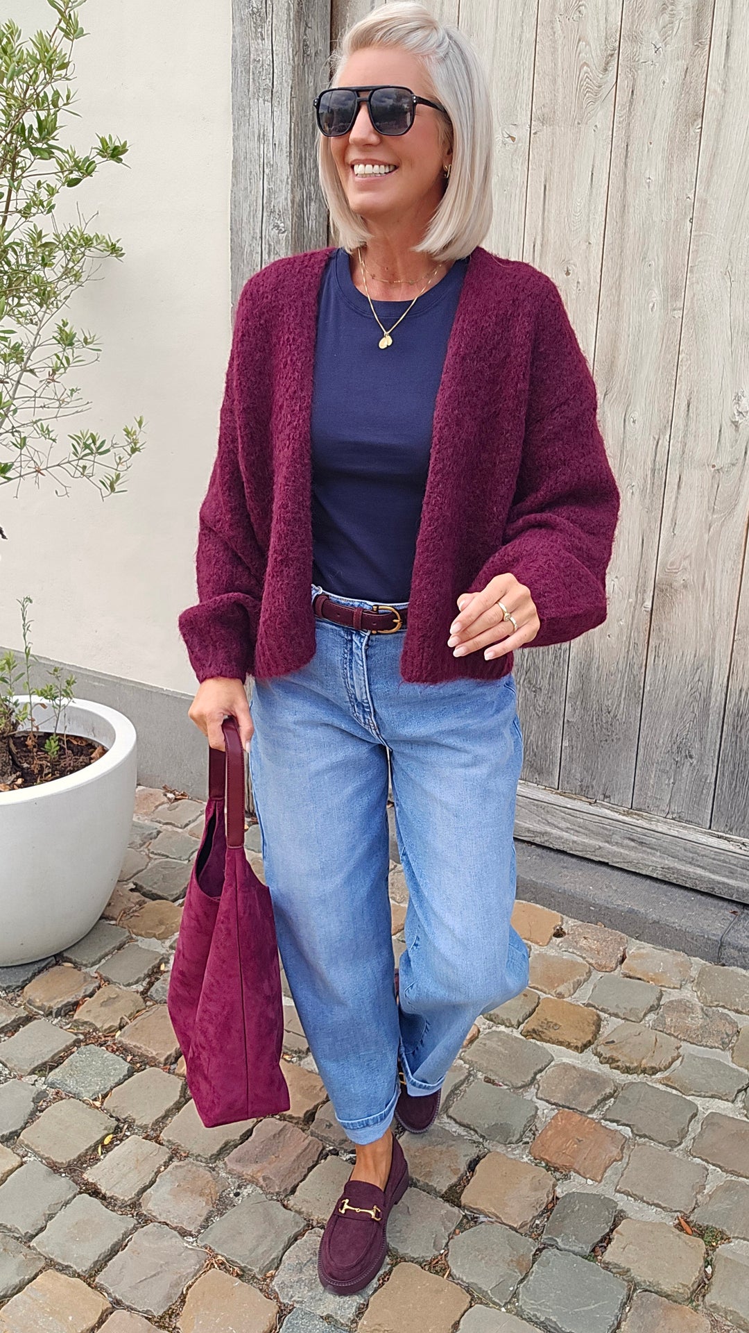 BERTILLE cardigan burgundy