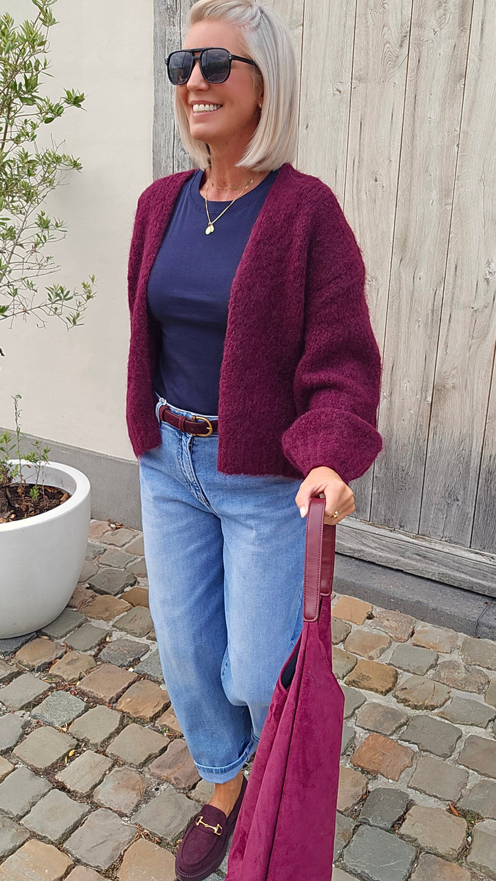 BERTILLE cardigan burgundy