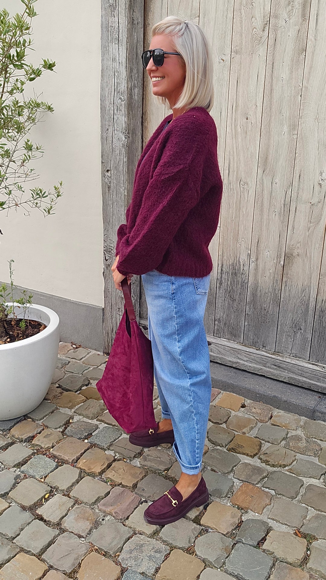BERTILLE cardigan burgundy