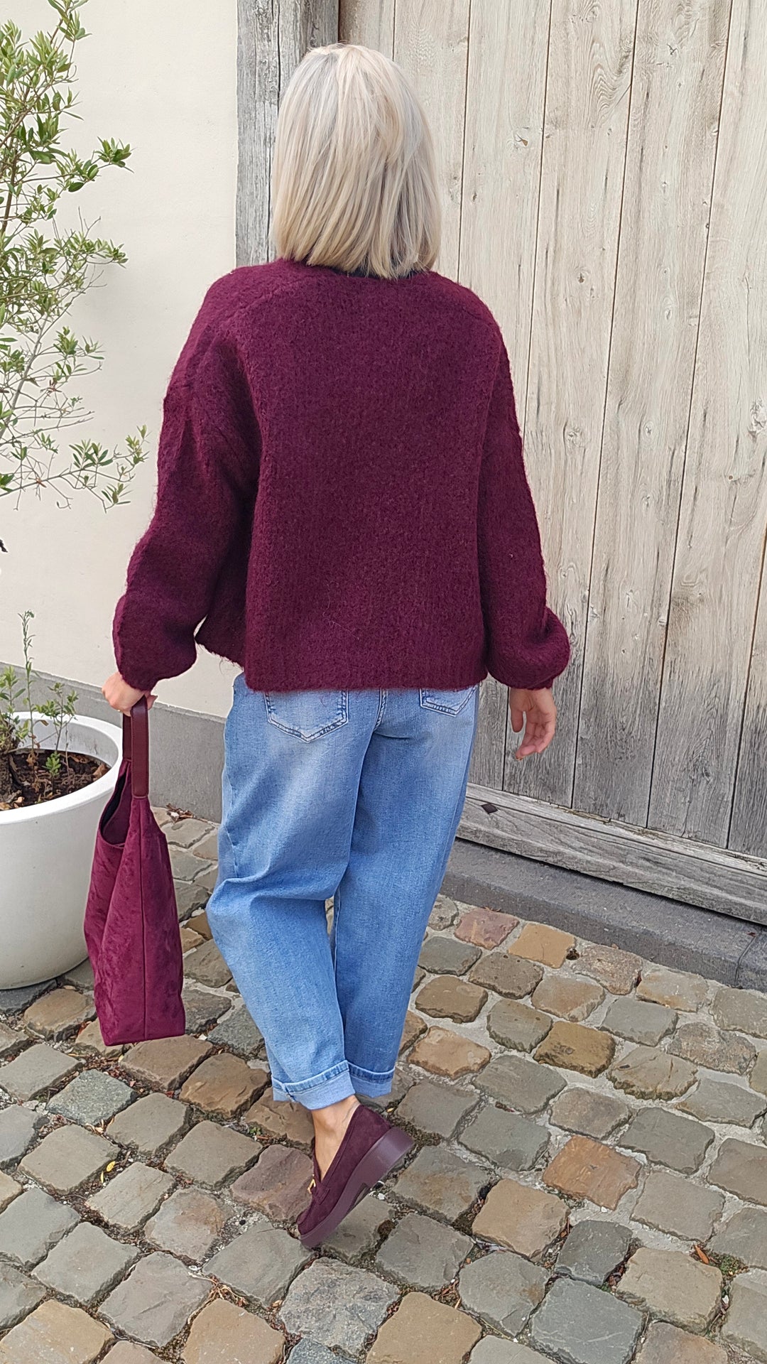 BERTILLE cardigan burgundy