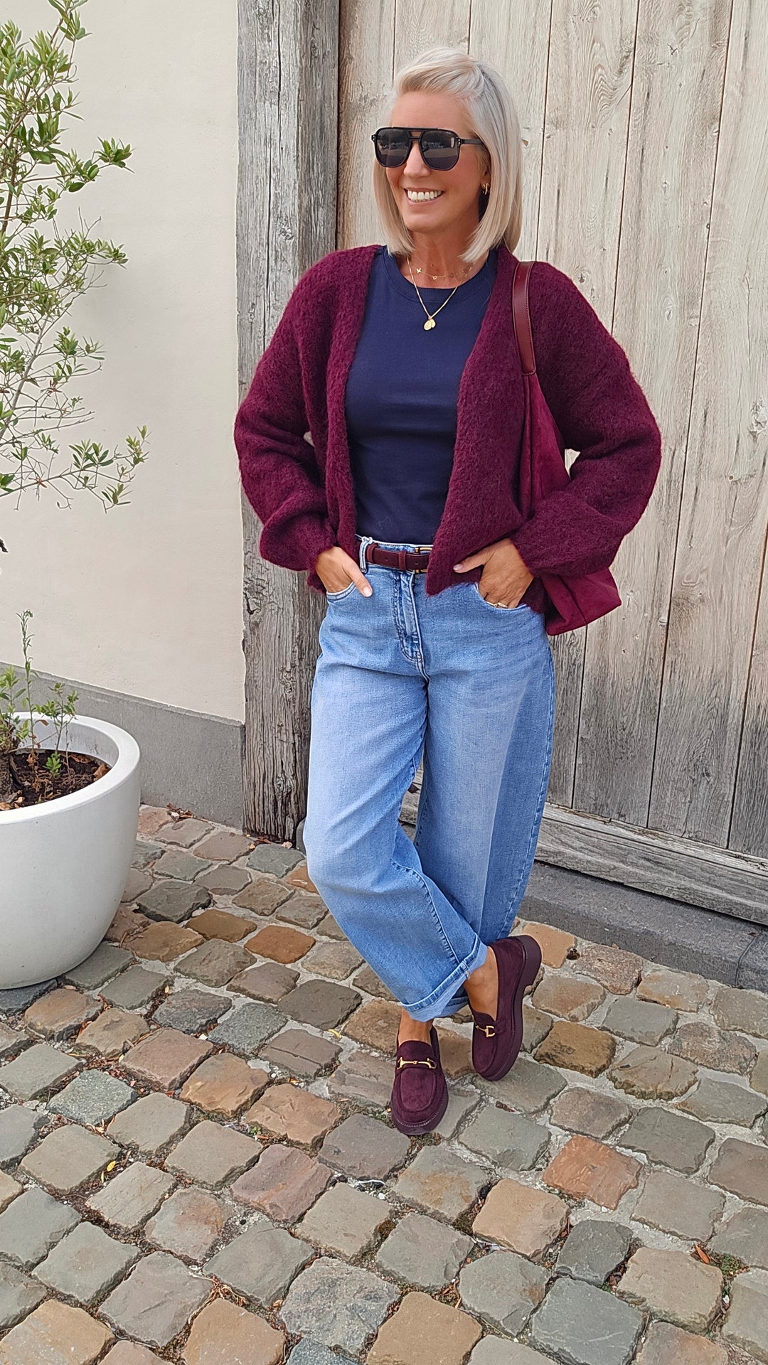 BERTILLE cardigan burgundy