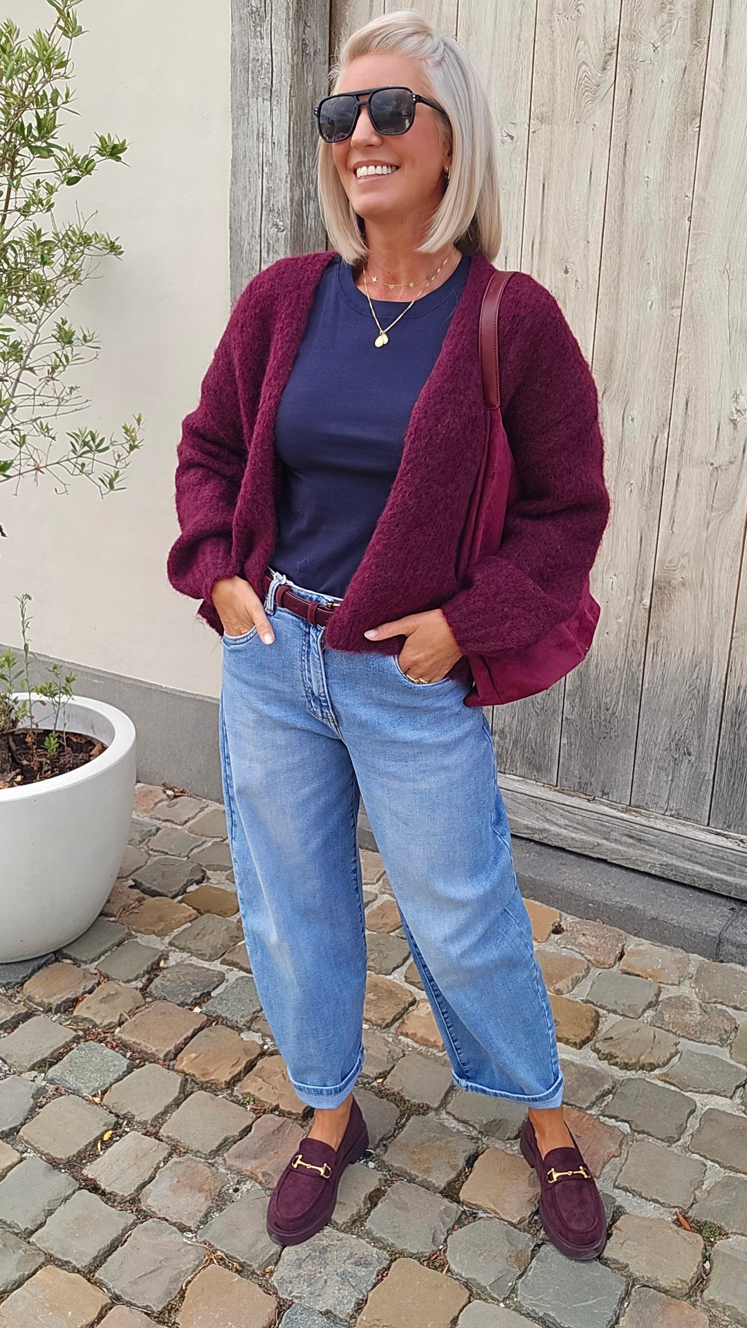 BERTILLE cardigan burgundy