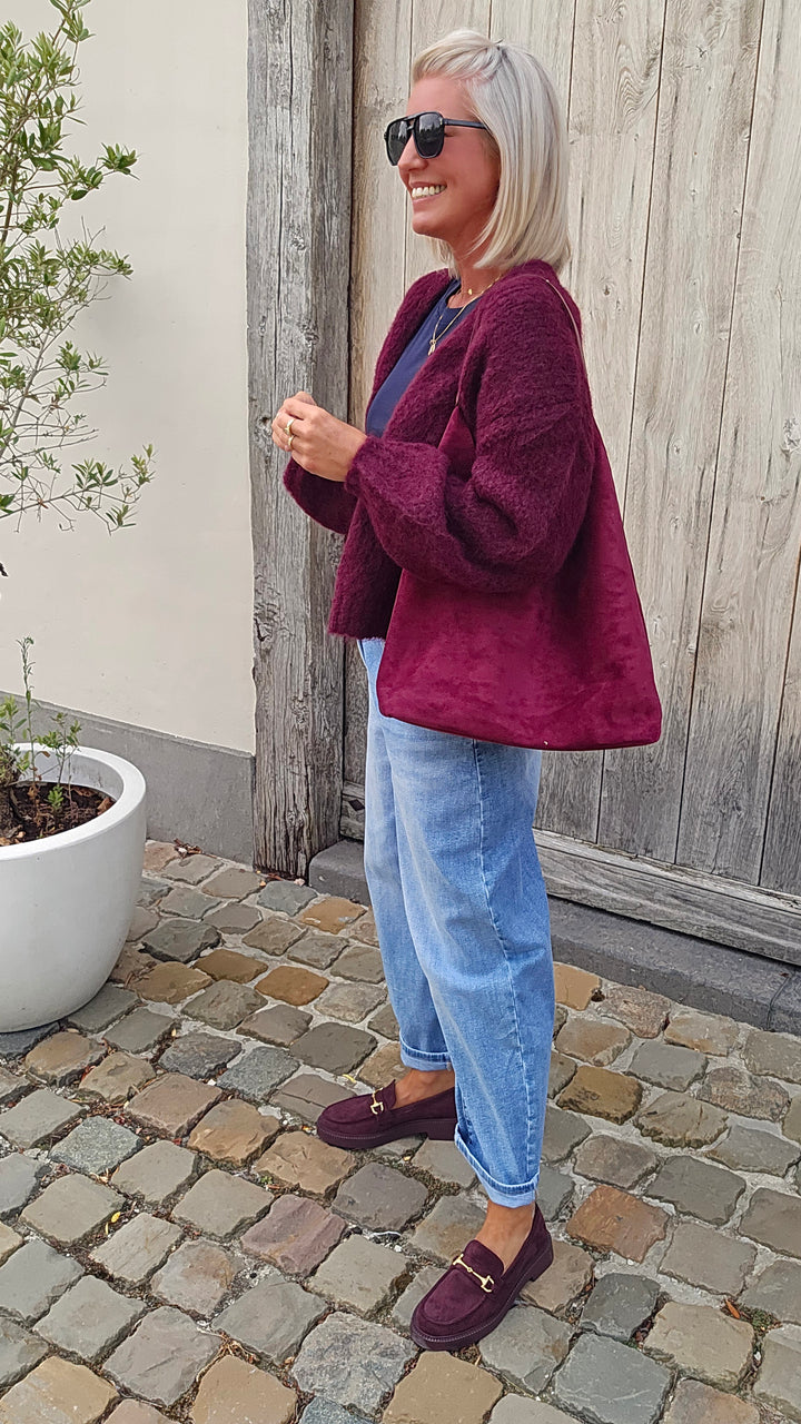 BERTILLE cardigan burgundy