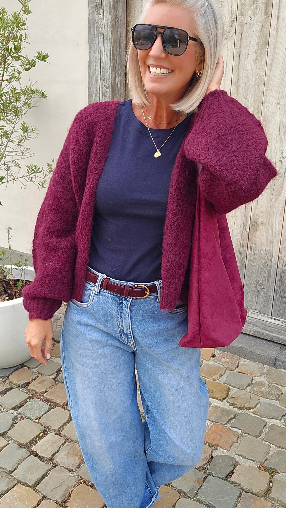 BERTILLE cardigan burgundy