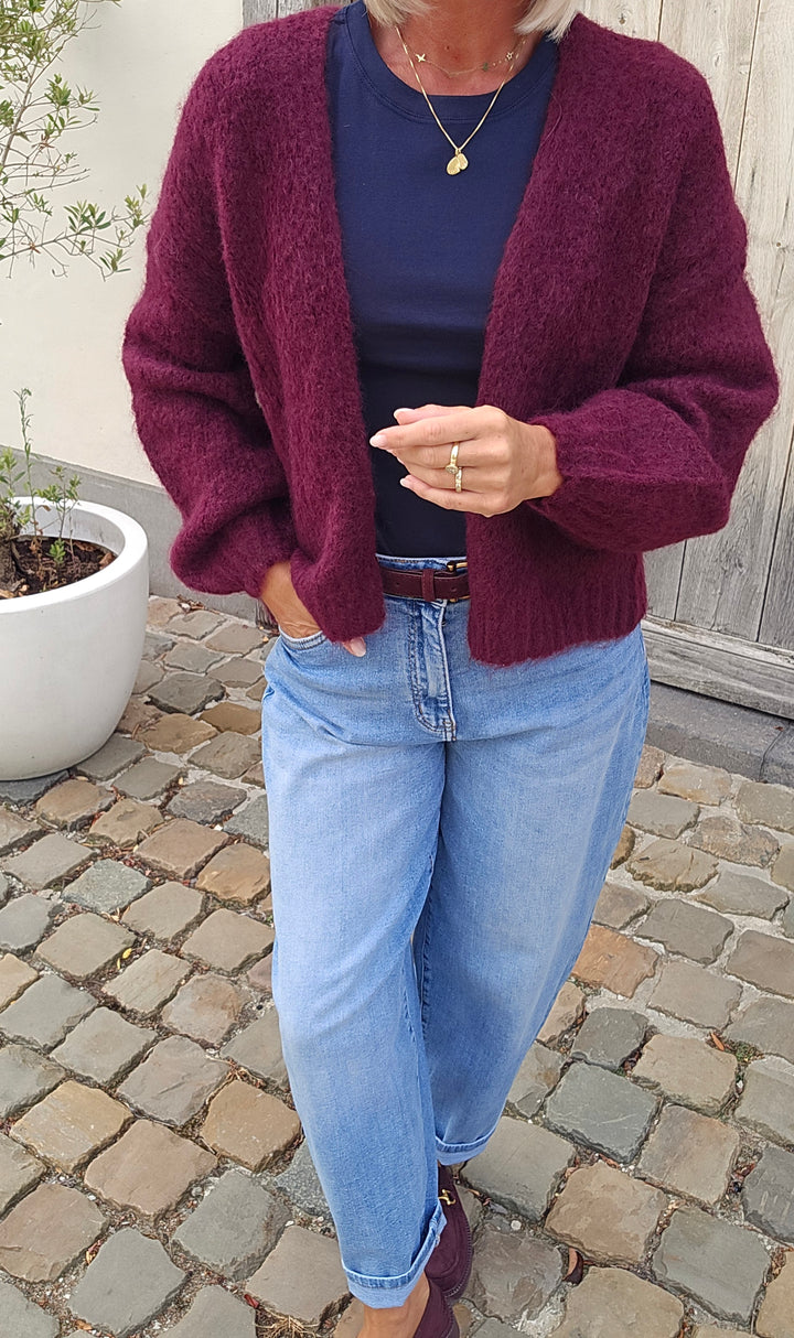 BERTILLE cardigan burgundy