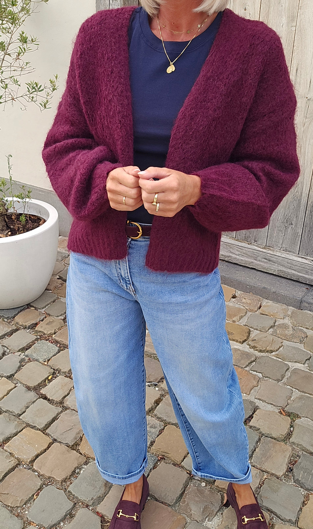 BERTILLE cardigan burgundy