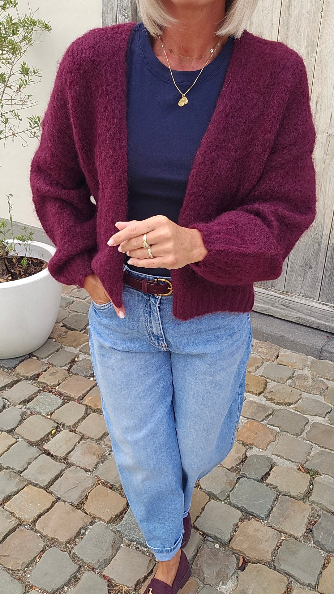 BERTILLE cardigan burgundy