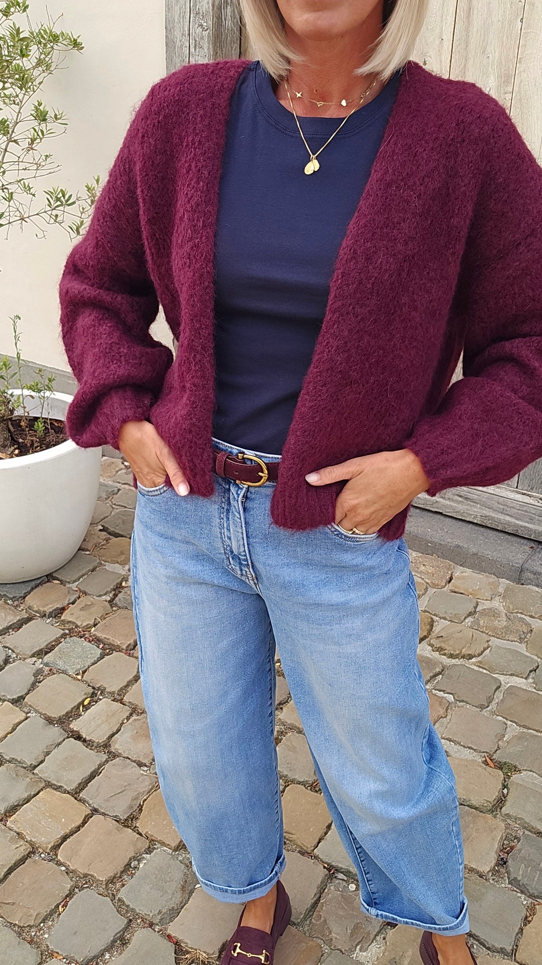 BERTILLE cardigan burgundy