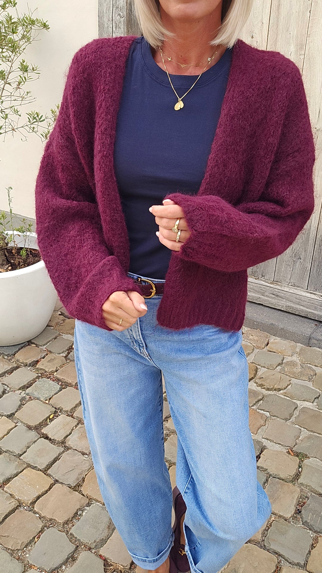 BERTILLE cardigan burgundy
