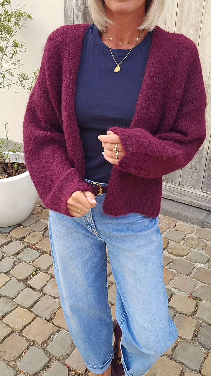 BERTILLE cardigan burgundy