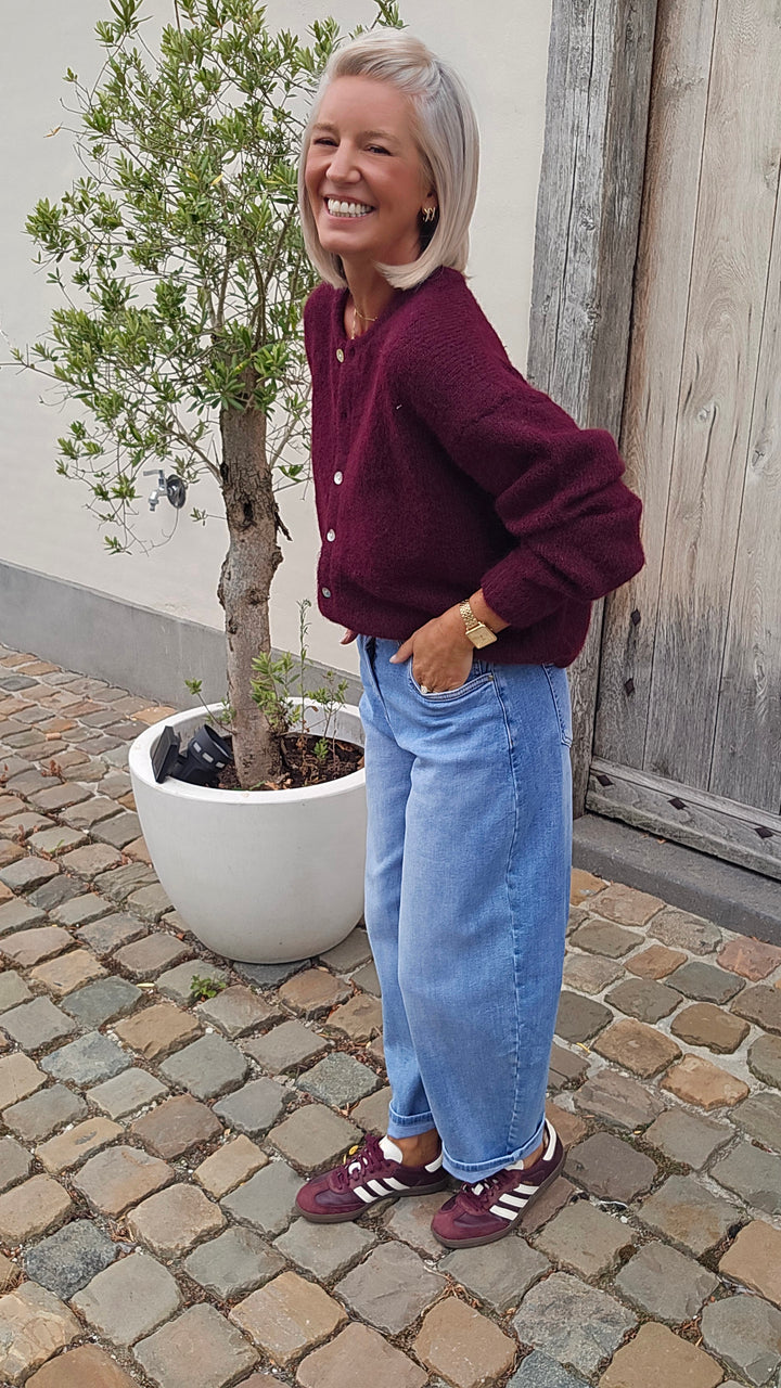 LIESJE cardigan burgundy