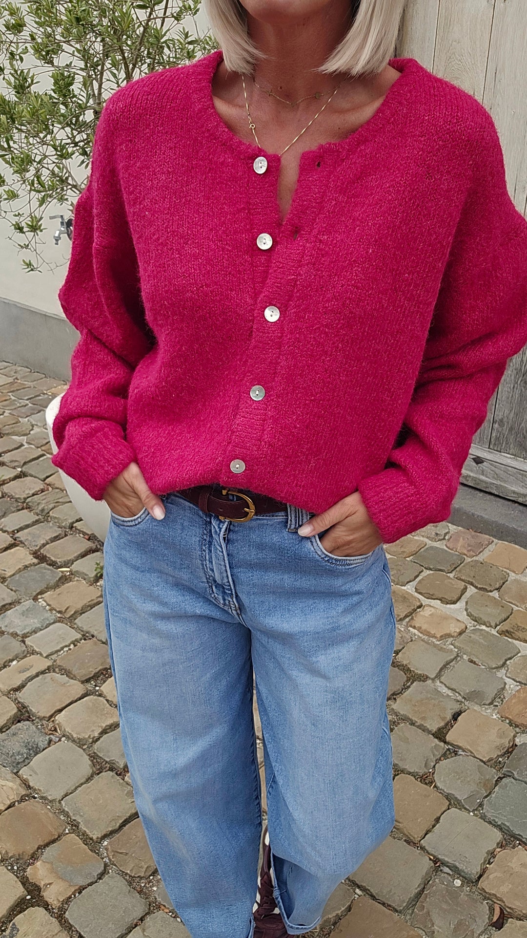 LIESJE cardigan mulberry