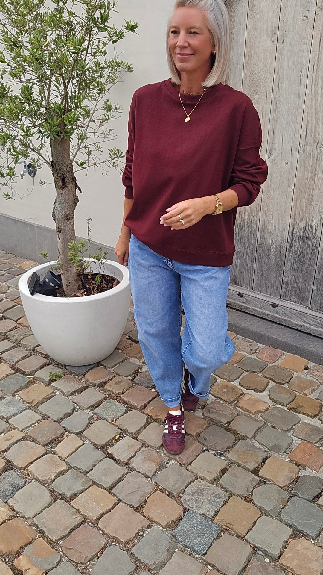 AVERY sweat burgundy