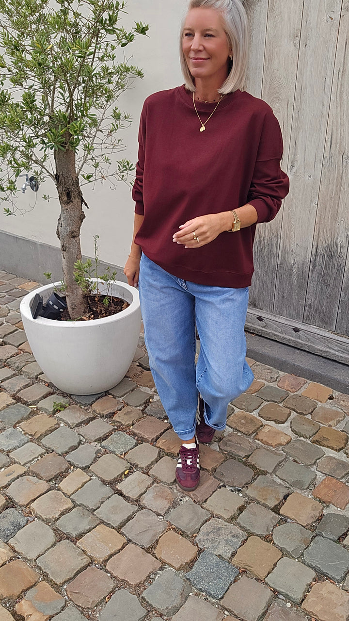 AVERY sweat burgundy