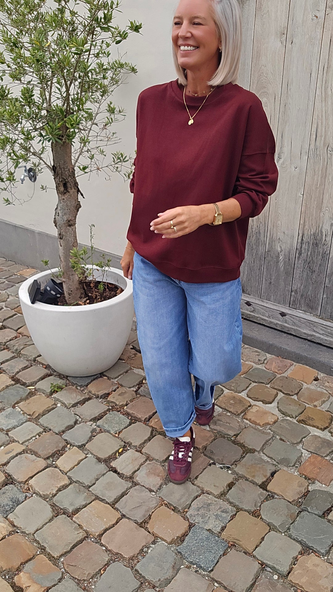 AVERY sweat burgundy