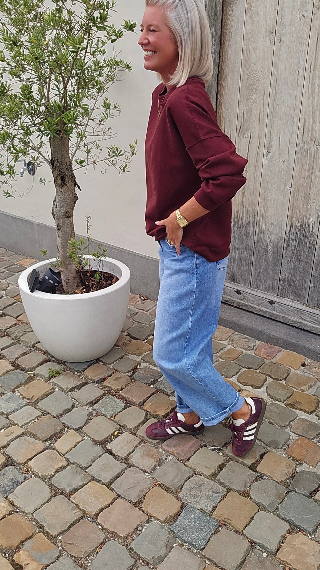 AVERY sweat burgundy