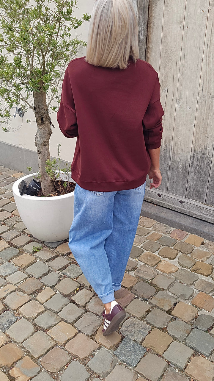 AVERY sweat burgundy