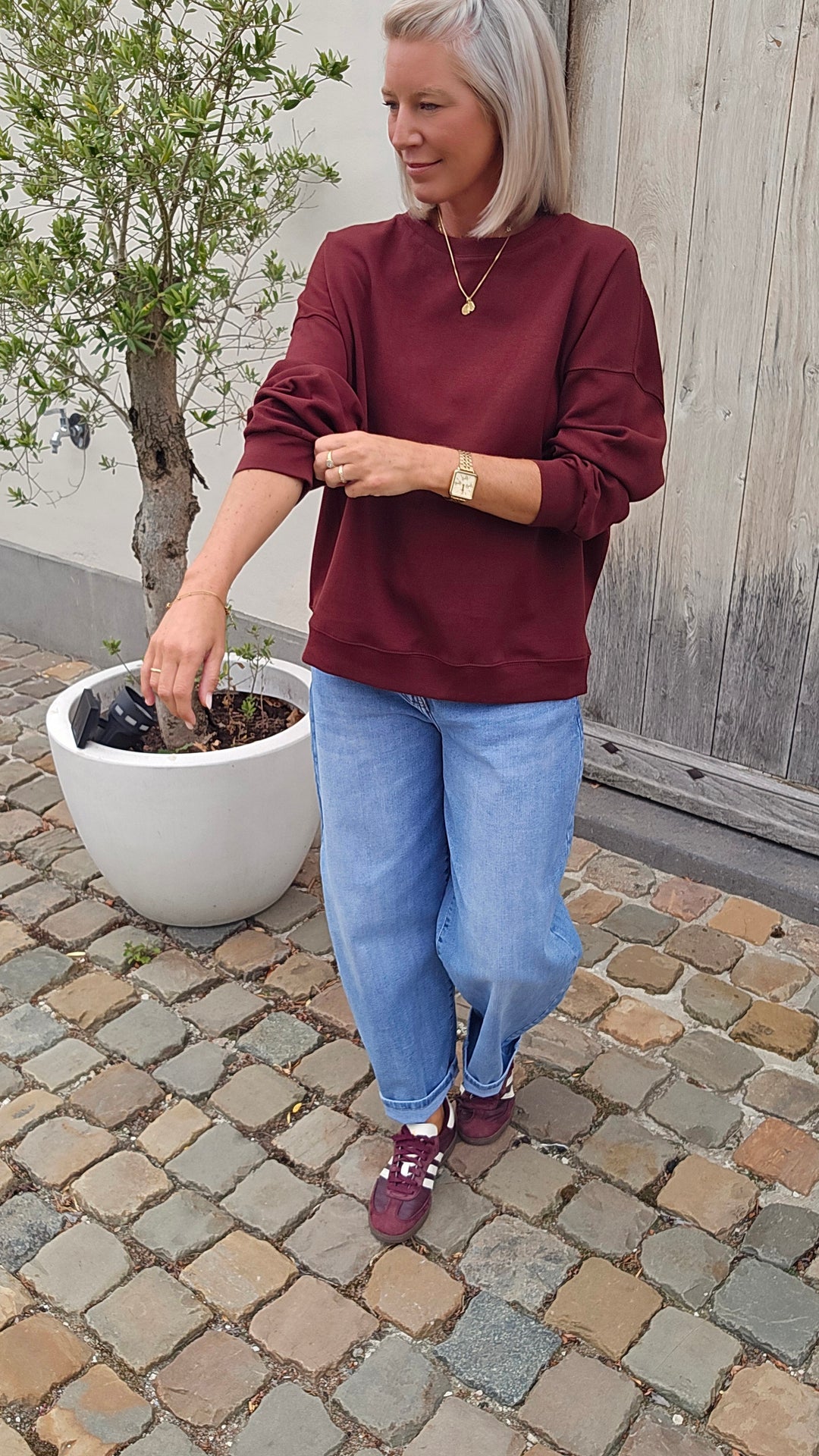 AVERY sweat burgundy
