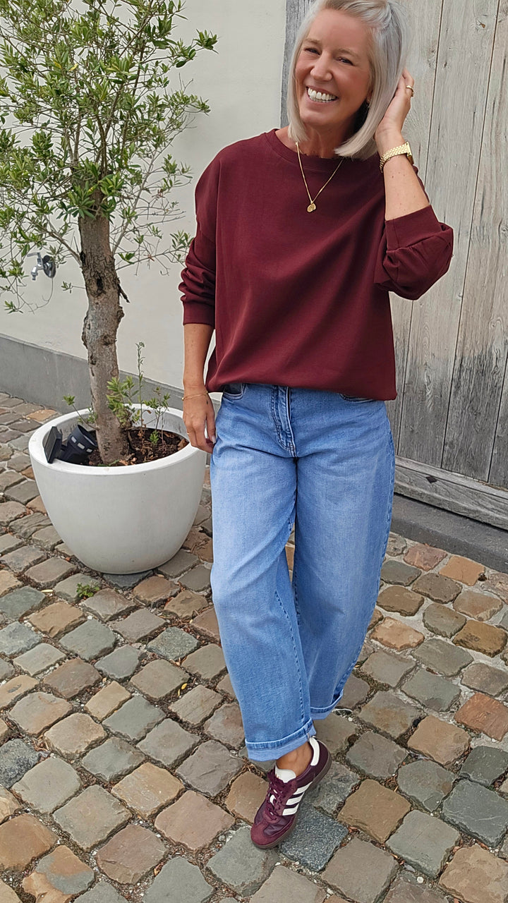 AVERY sweat burgundy