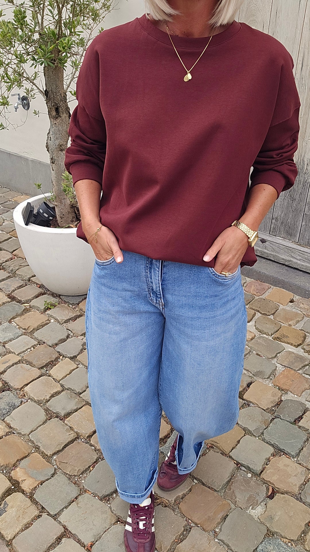 AVERY sweat burgundy