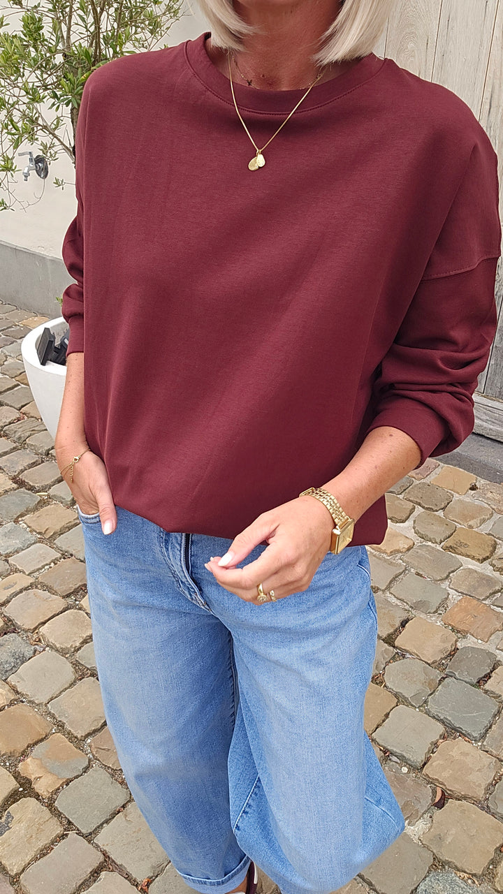 AVERY sweat burgundy