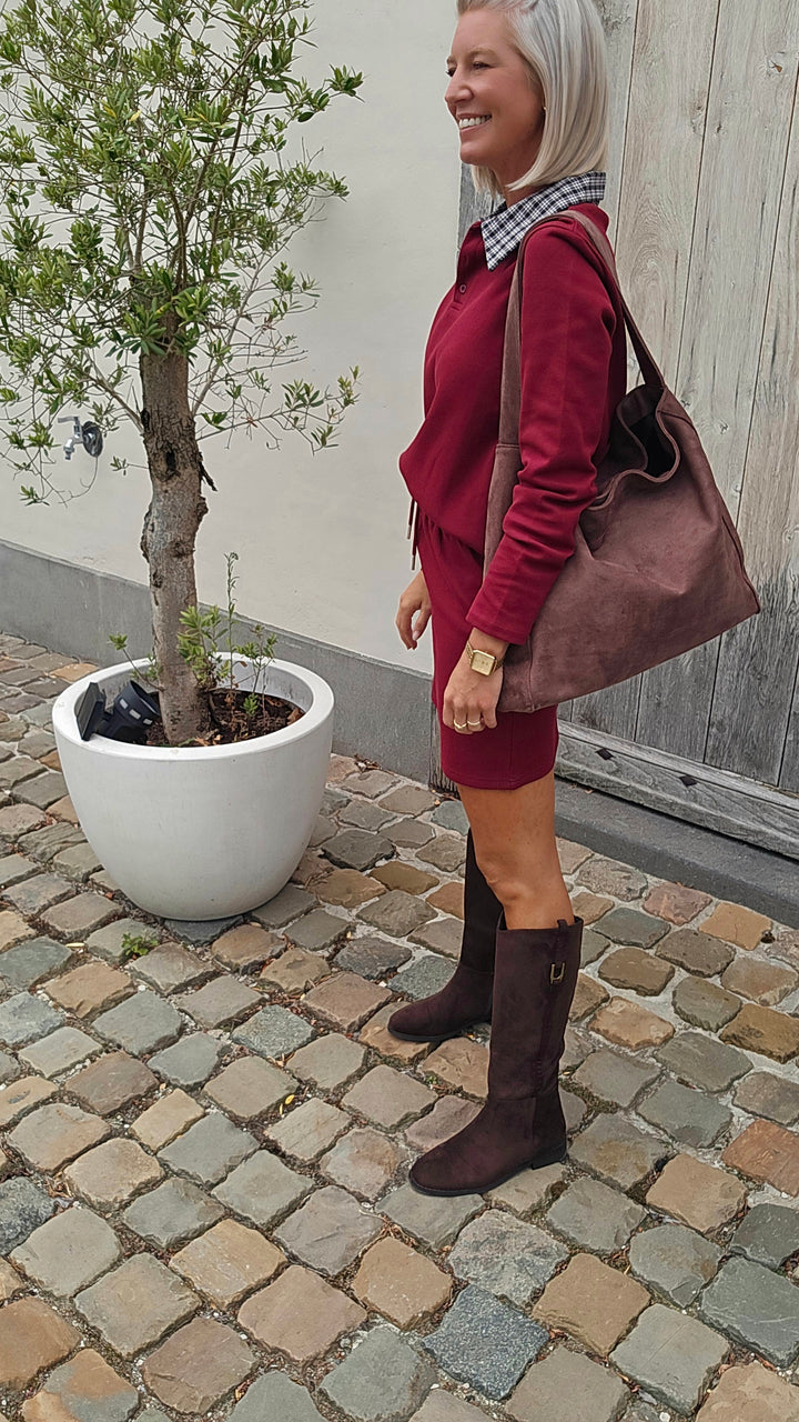 ALIX cotton set burgundy
