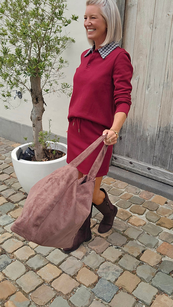 ALIX cotton set burgundy